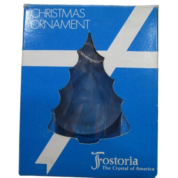 Partridge in A Pear Fostoria Glass Christmas Ornament 1973 In Orignal Box GUC - Picture 3 of 10